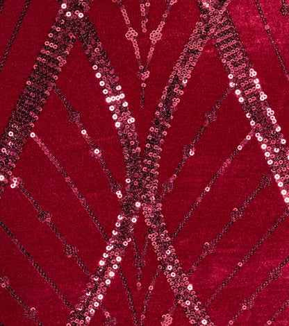 Heather Lace-Up Sequin Velvet Mini Dress