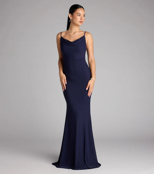 Meara Backless Mesh Mermaid Dress