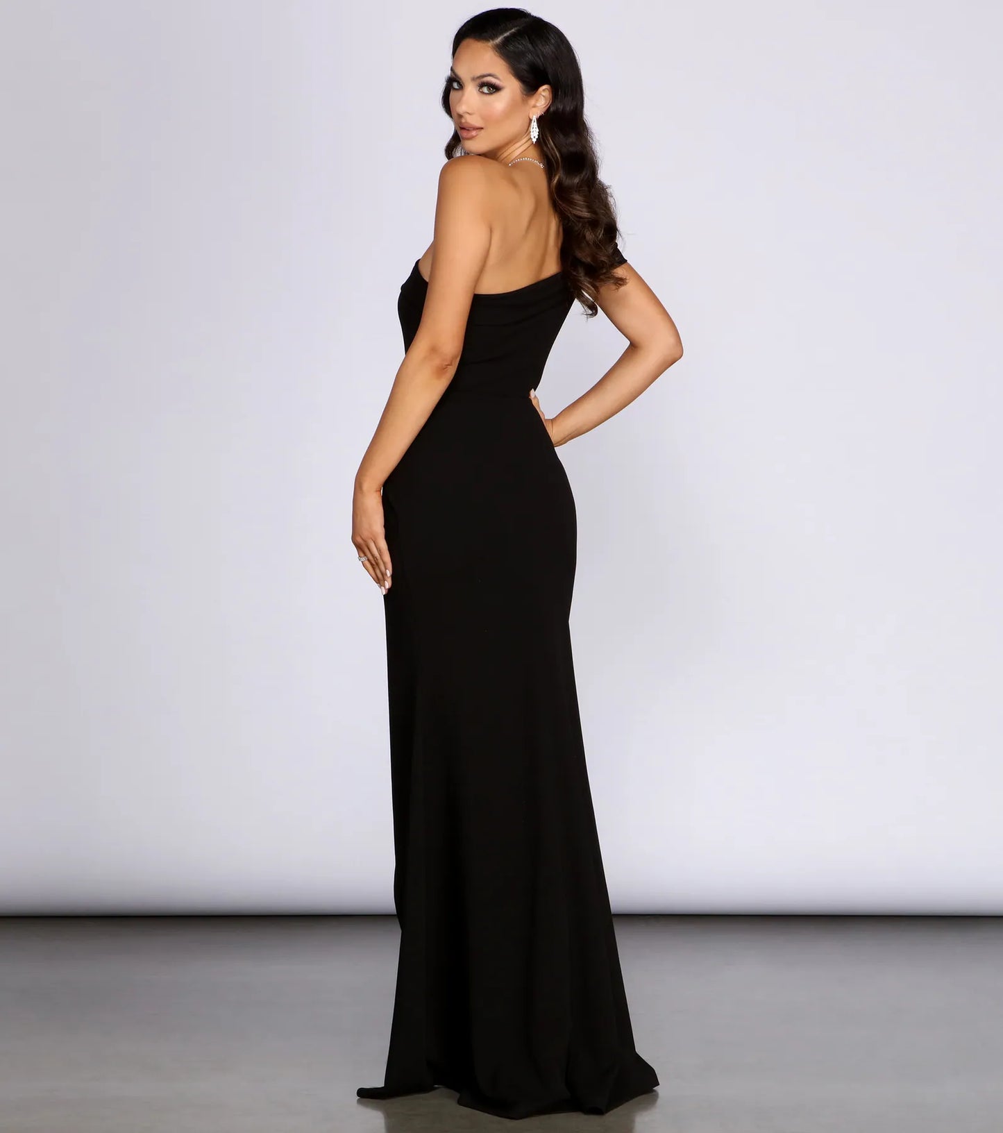 Susana Asymmetric Off-Shoulder Mermaid Dress