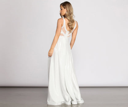 Esme Formal High Slit Glitter Dress