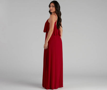 Mailyn Chiffon Ruffled Formal Dress