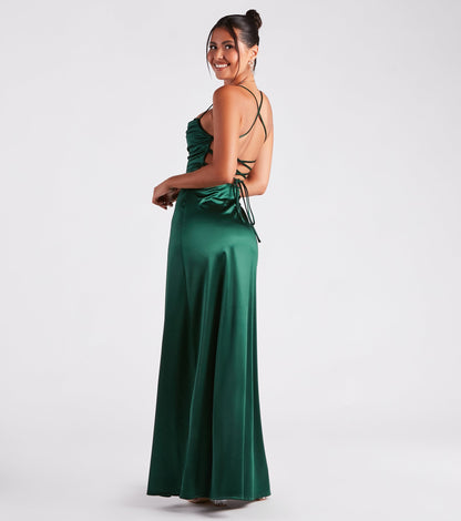 Trixie Formal Satin A-Line Dress