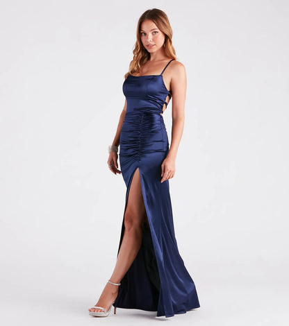 Lucille Formal Satin Mermaid Dress