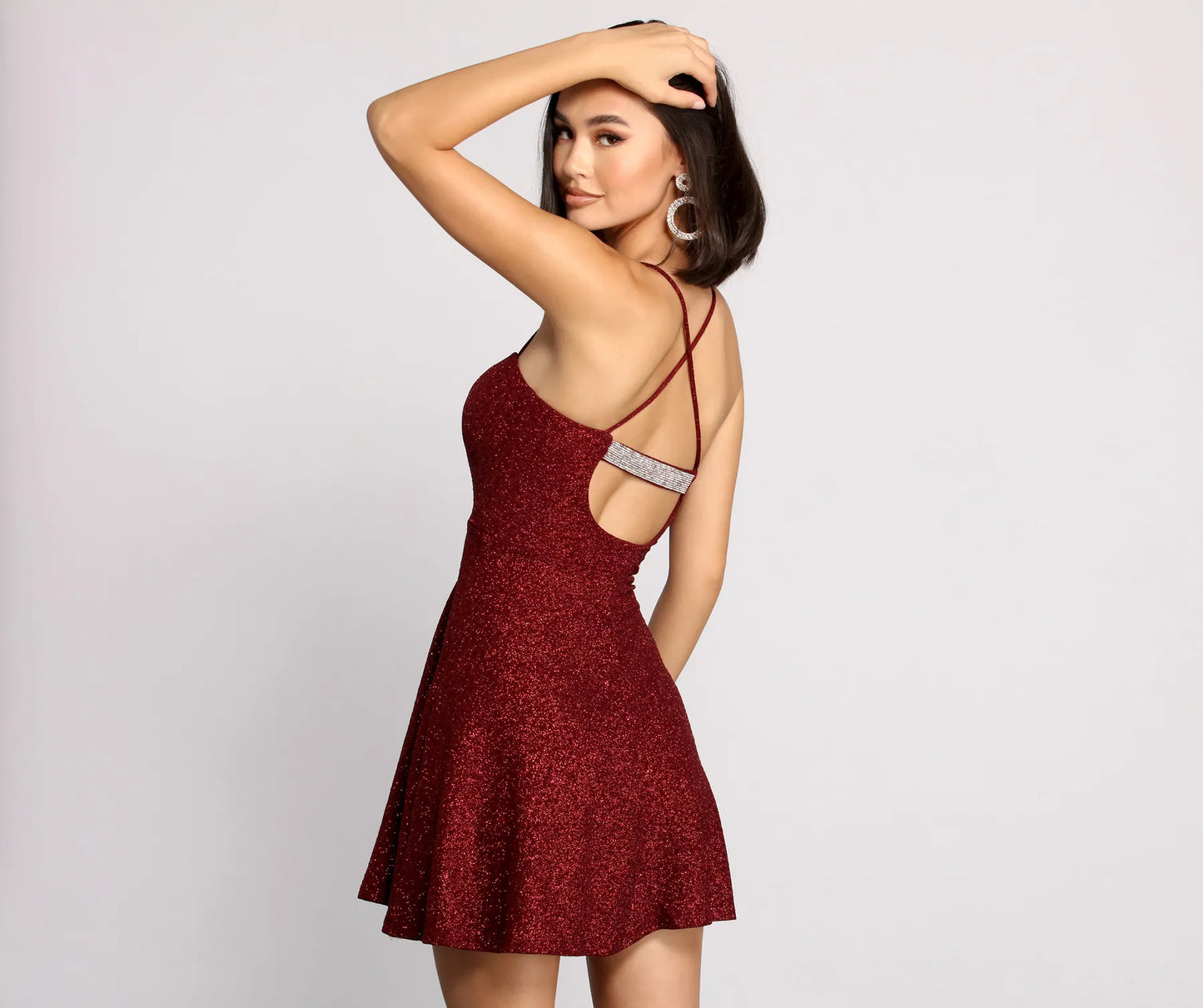 Dazzle and Glow Glitter and Rhinestone Sweetheart Dress