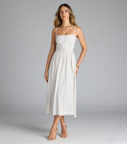 Dreaming Of You Floral A-Line Midi Dress