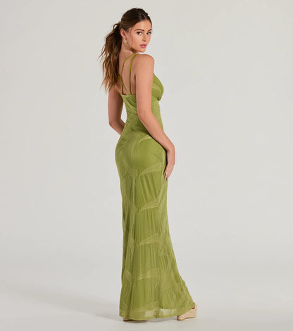 Sunshine And Good Time V-Neck Mermaid Maxi Dress