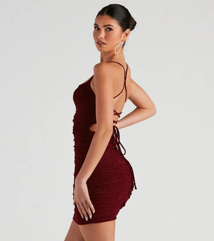 Gorgeous Glow Glitter Mini Dress