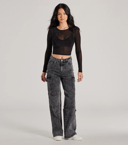 Feel The Heat Stone Crop Top