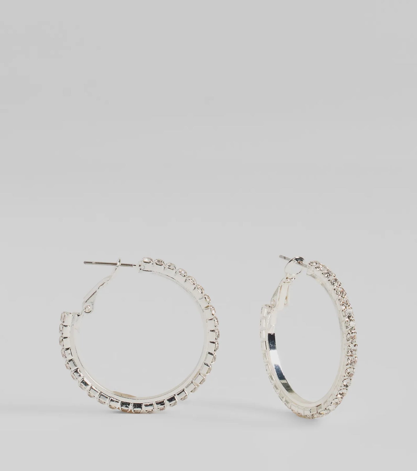 Pretty Sparkle Rhinestone Hoop Earrings