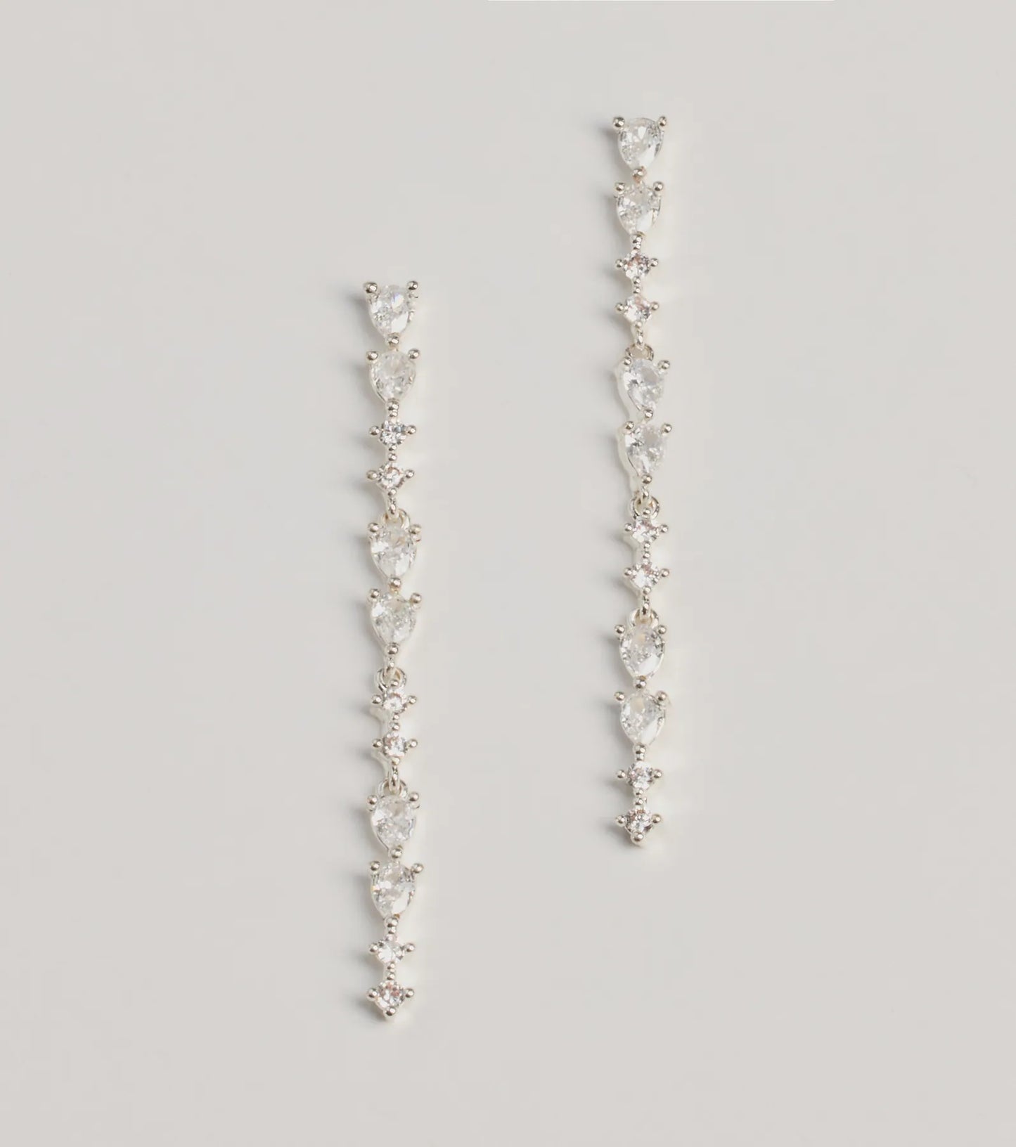 Sparkling Elegance Cubic Zirconia Linear Earrings