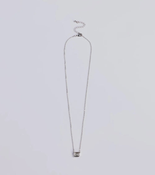 Delicate Glamour Rhinestone Pendant Necklace