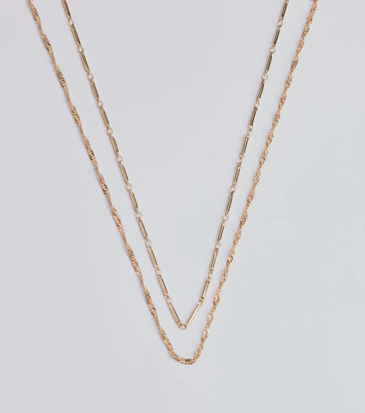 Casual Glam Layered Chain Necklace