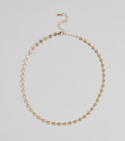 Pretty Chic Floral Chain Necklace