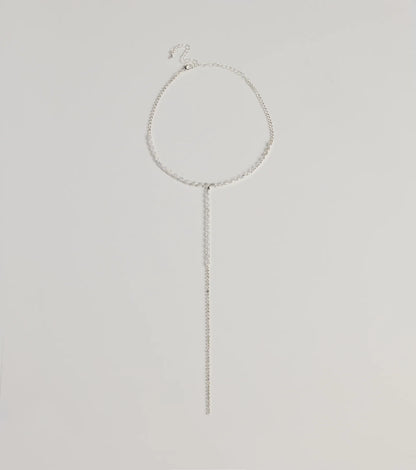 Sparkle Glam Cubic Zirconia Lariat Choker