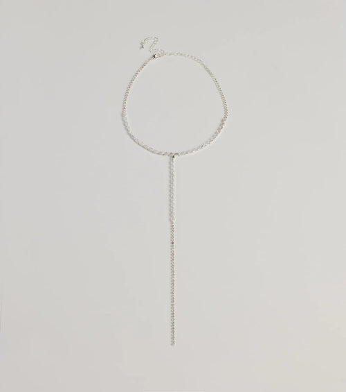 Sparkle Glam Cubic Zirconia Lariat Choker