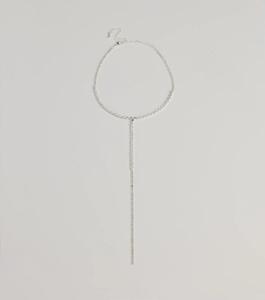 Sparkle Glam Cubic Zirconia Lariat Choker