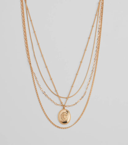 Layered Sleekness Pendant Necklace