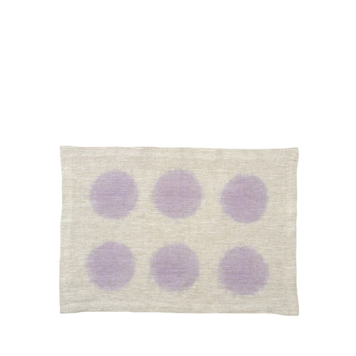 Hand-Painted Linen Circle Placemat in Dusk