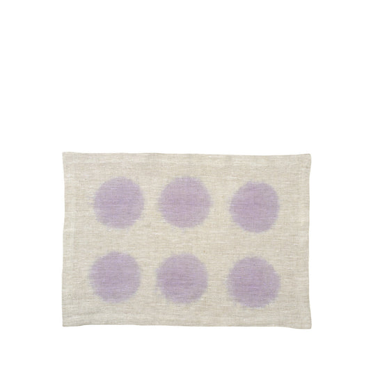 Hand-Painted Linen Circle Placemat in Dusk