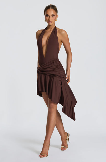 Alto Mini Skirt - Plum Brown