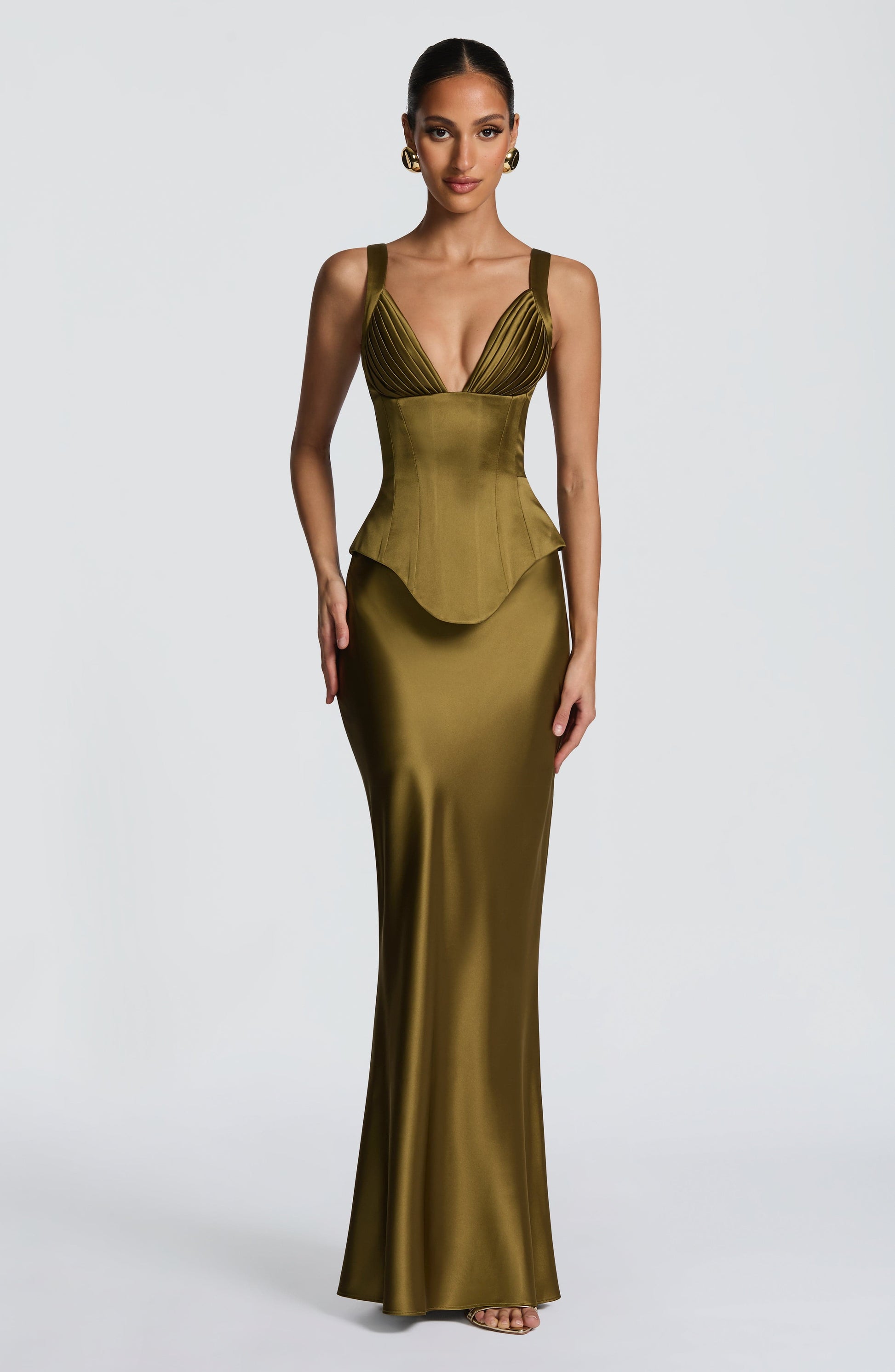 Atlanta Maxi Skirt - Deep Olive