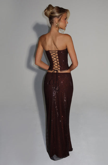 Serena Top - Plum Brown